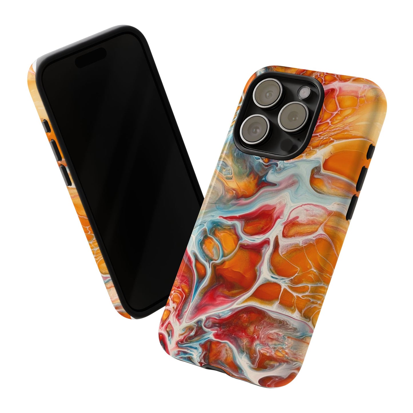 Phone Case - Abstract Orange Lightning Art for Orange Creamsicle Lovers