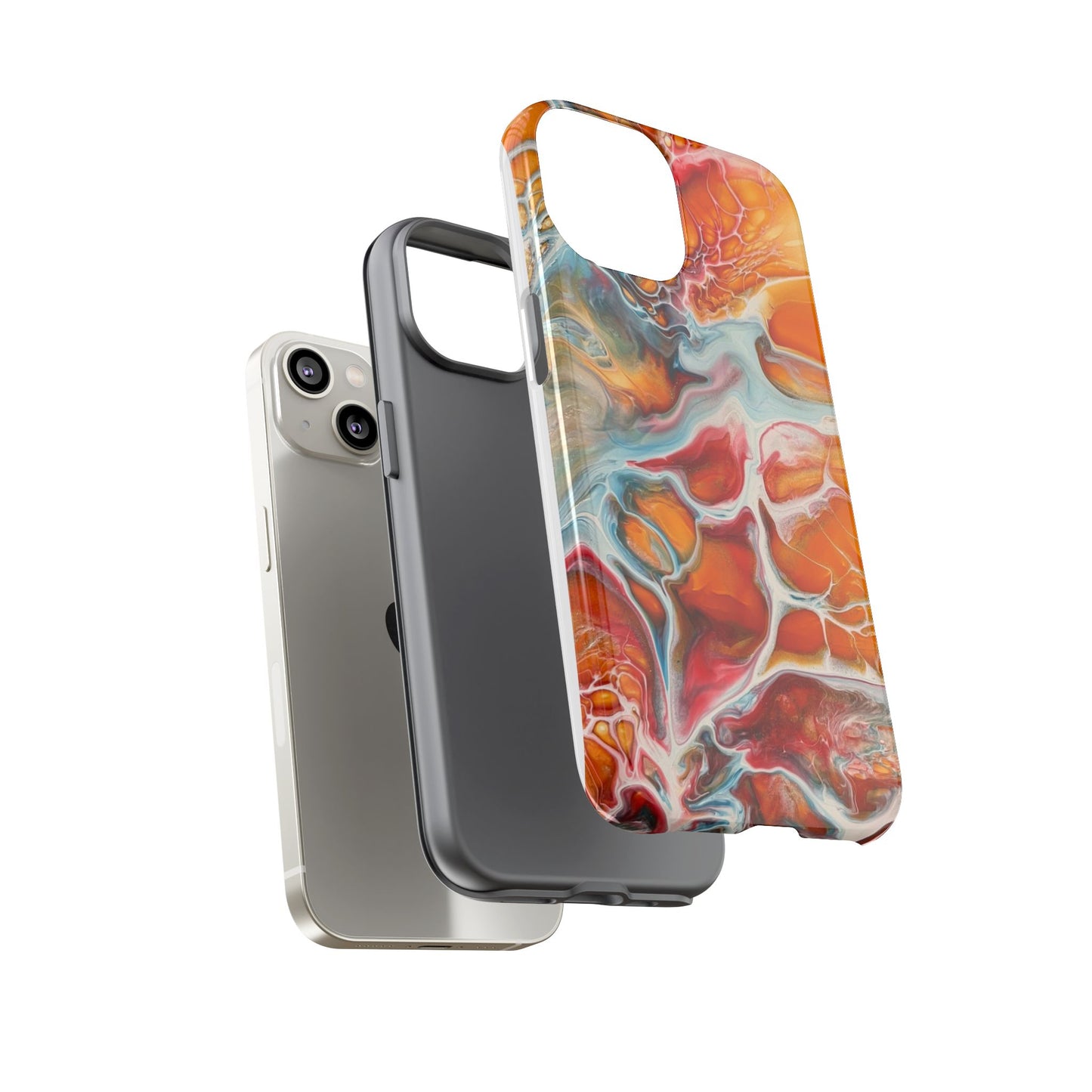 Phone Case - Abstract Orange Lightning Art for Orange Creamsicle Lovers