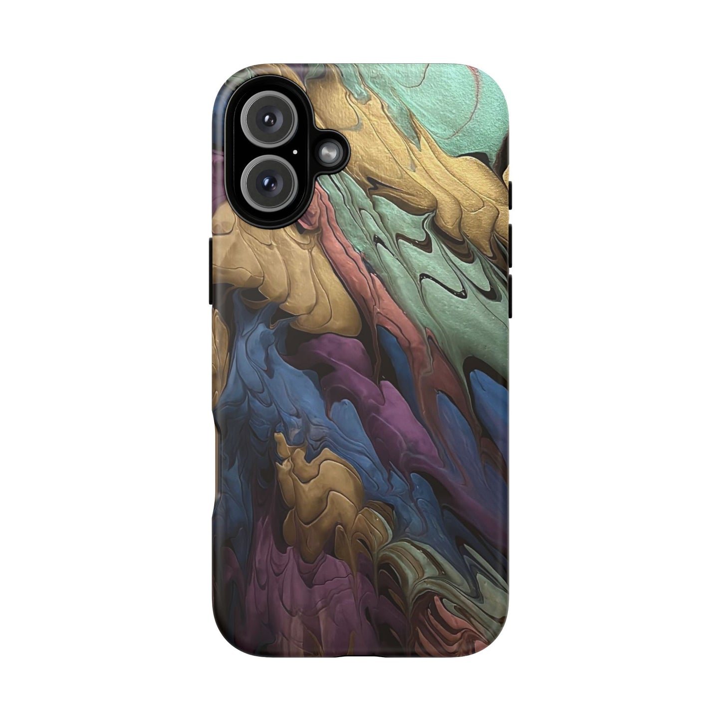 Black and Pearl Paint Unique Abstract Phone Case, Tough Cases, Unique Phone Cover, Stylish Tech Accessory, Art Inspired Gift, Protective Case