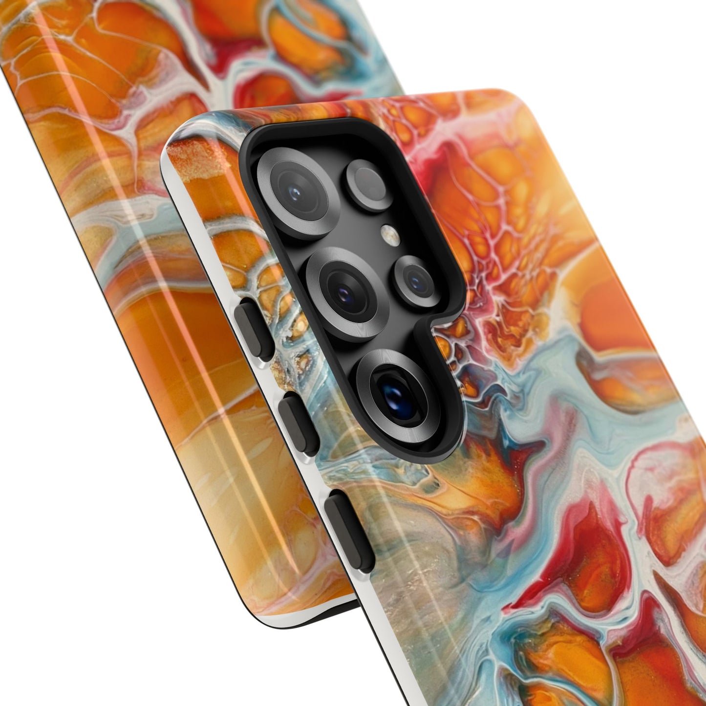 Phone Case - Abstract Orange Lightning Art for Orange Creamsicle Lovers