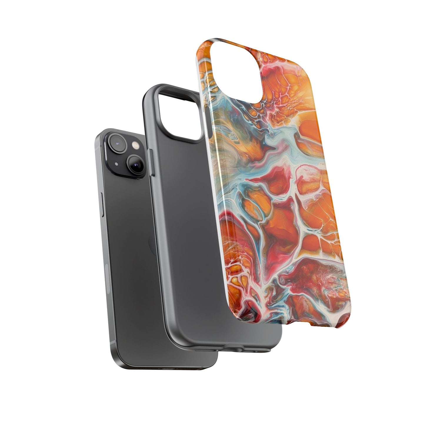 Phone Case - Abstract Orange Lightning Art for Orange Creamsicle Lovers