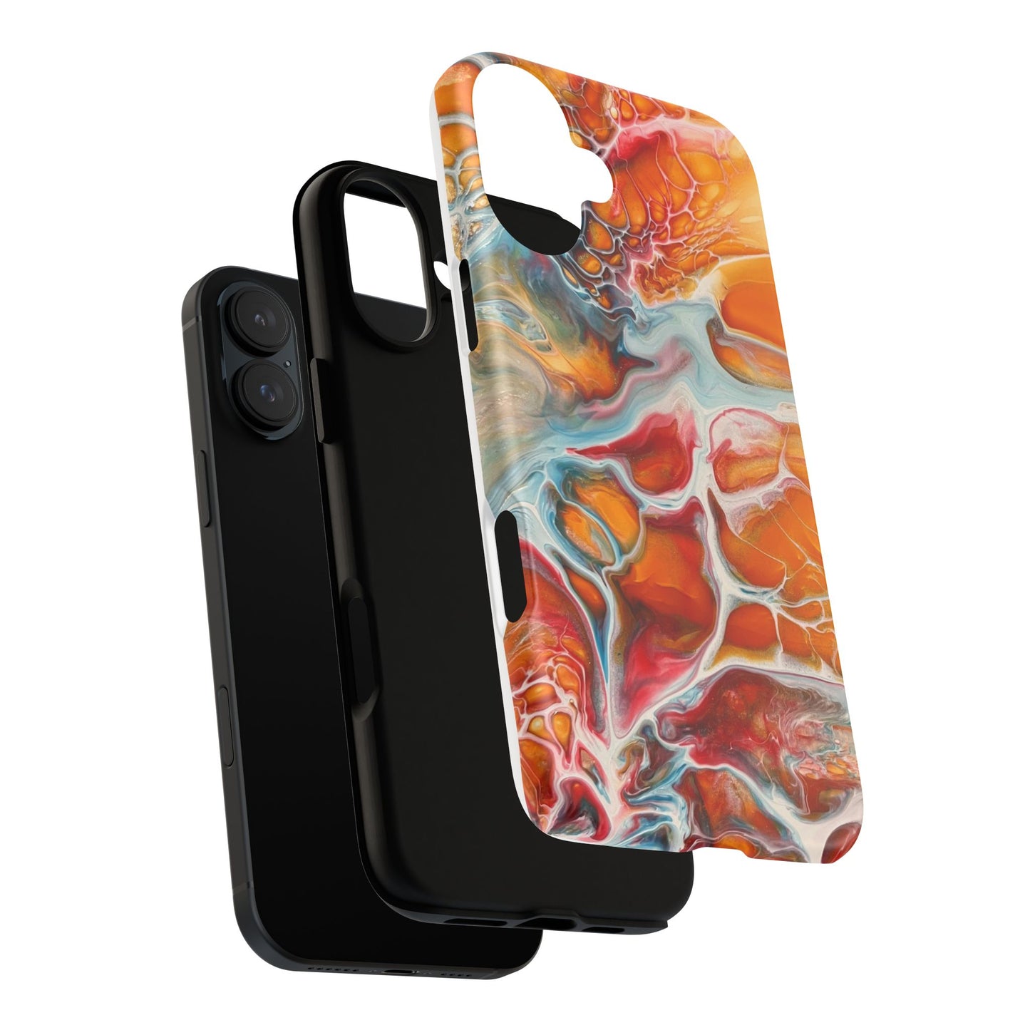 Phone Case - Abstract Orange Lightning Art for Orange Creamsicle Lovers