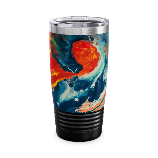 Ocean Wave with Orange Sky Ringneck Tumbler, 20oz