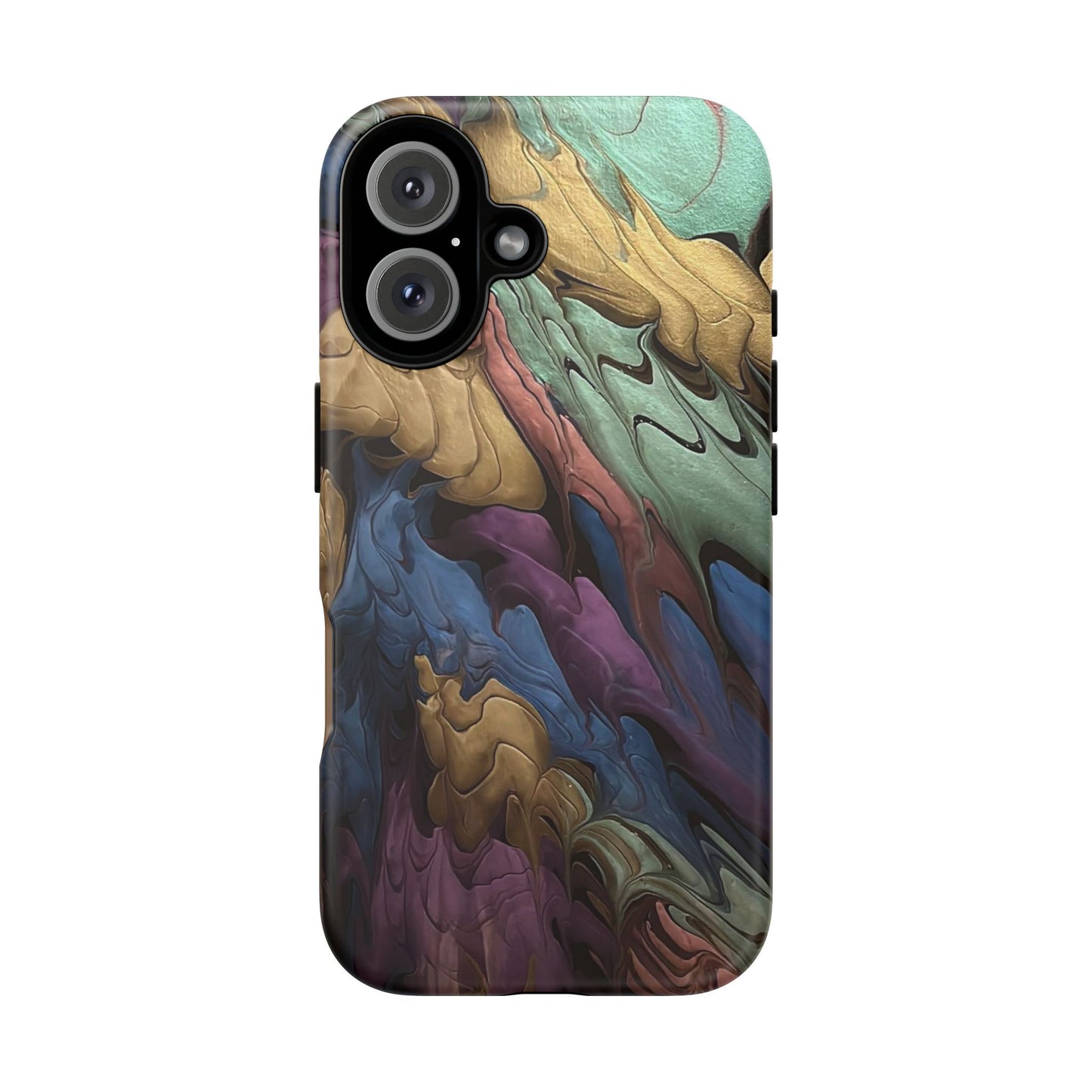Black and Pearl Paint Unique Abstract Phone Case, Tough Cases, Unique Phone Cover, Stylish Tech Accessory, Art Inspired Gift, Protective Case