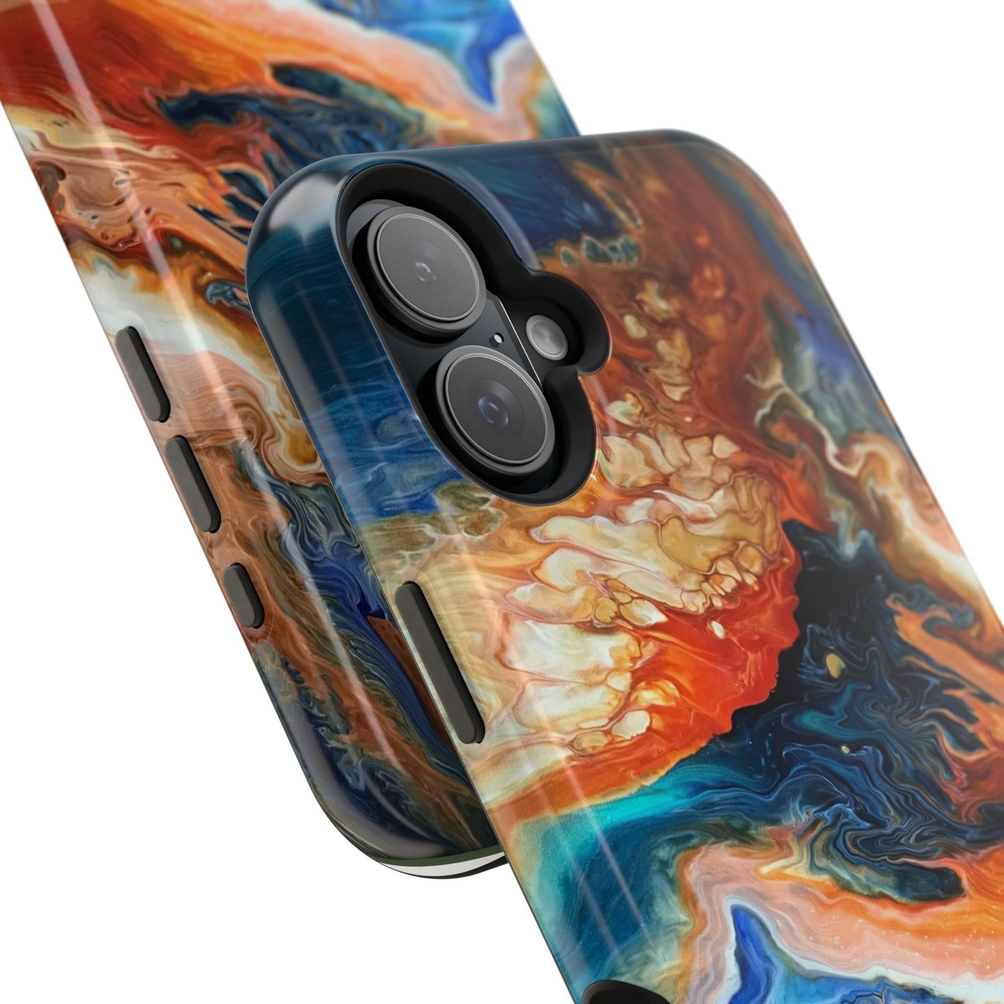 Phone Case - Southwest Vibes Abstract Art Orange and Blue Clouds iPhone 16 15 14 13