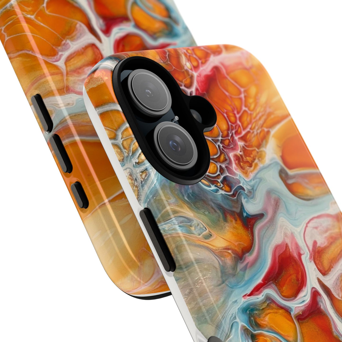Phone Case - Abstract Orange Lightning Art for Orange Creamsicle Lovers