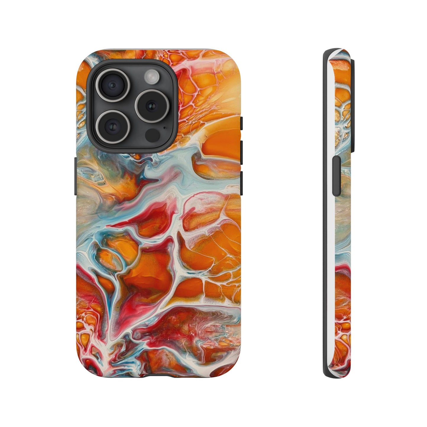 Phone Case - Abstract Orange Lightning Art for Orange Creamsicle Lovers