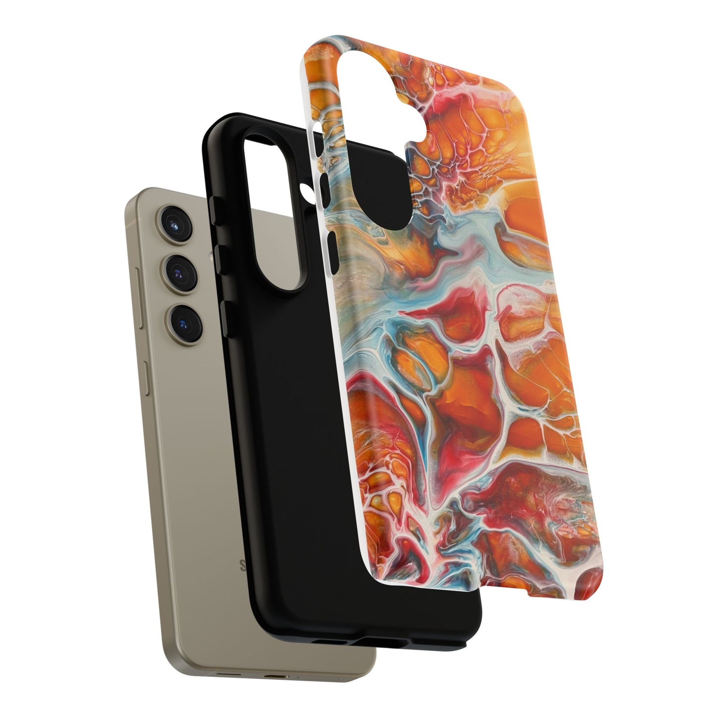 Phone Case - Abstract Orange Lightning Art for Orange Creamsicle Lovers