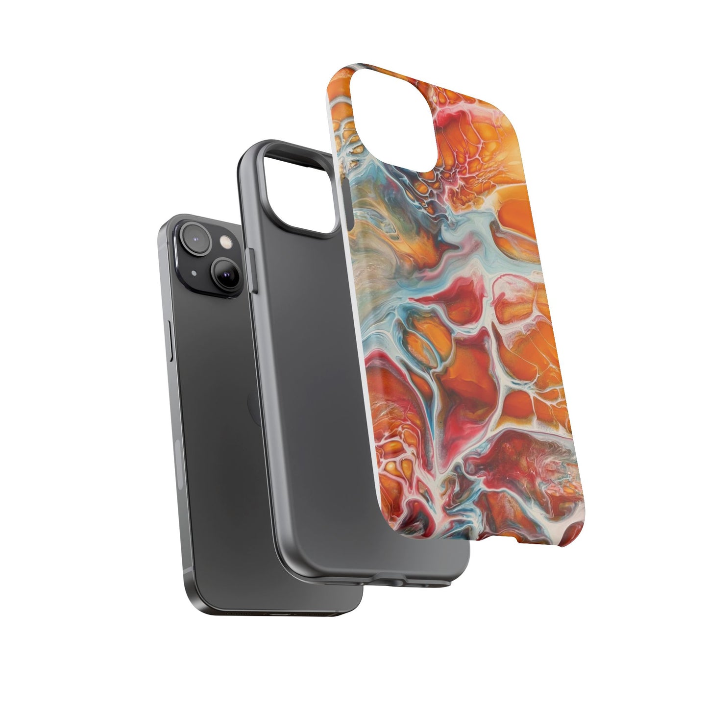 Phone Case - Abstract Orange Lightning Art for Orange Creamsicle Lovers