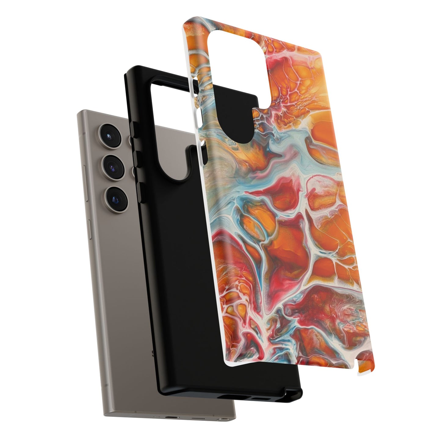Phone Case - Abstract Orange Lightning Art for Orange Creamsicle Lovers
