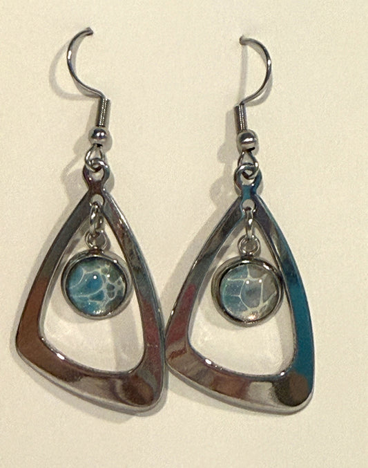 Dangling Triangle Earrings - Multiple Colors