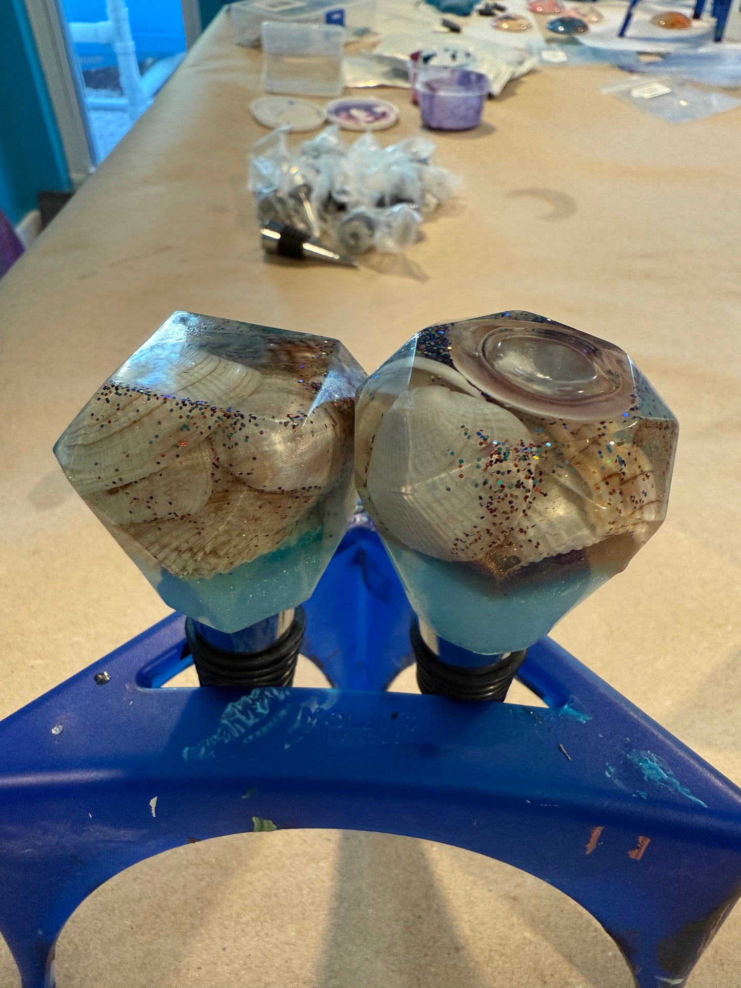 Beach and Shell Wine Bottle Stoppers