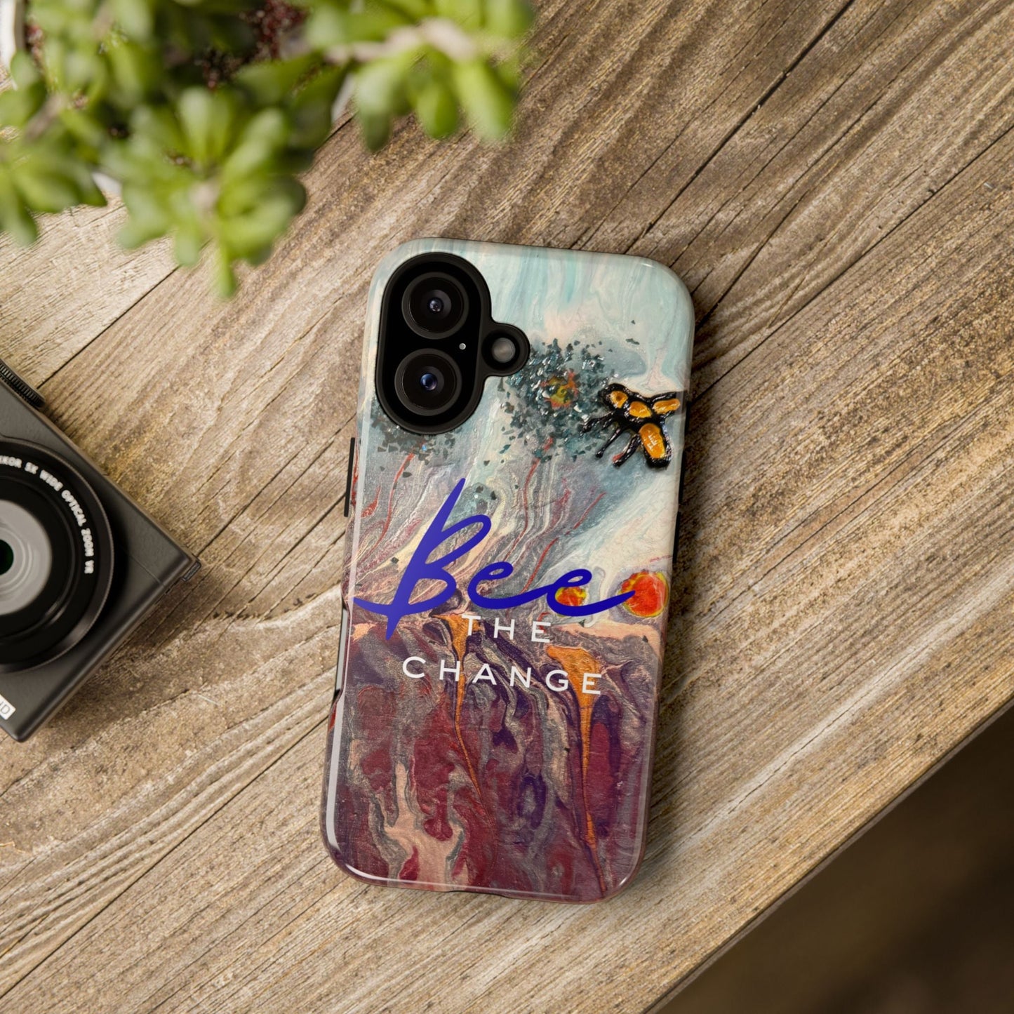 Bee the Change Statement Phone Cases - Birdsong Lane Art
