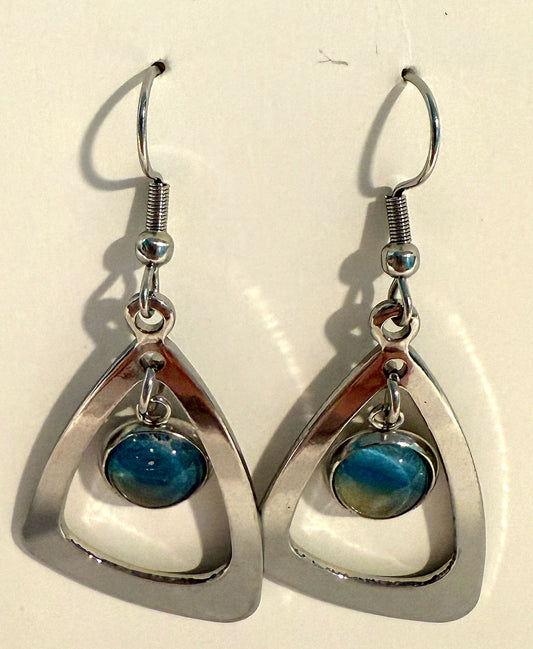 Dangling Triangle Earrings - Multiple Colors