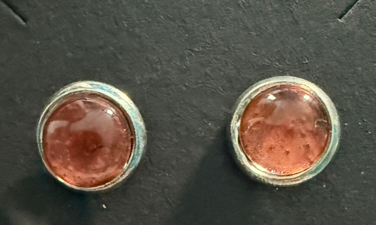 Copper Stud earrings - Birdsong Lane Art