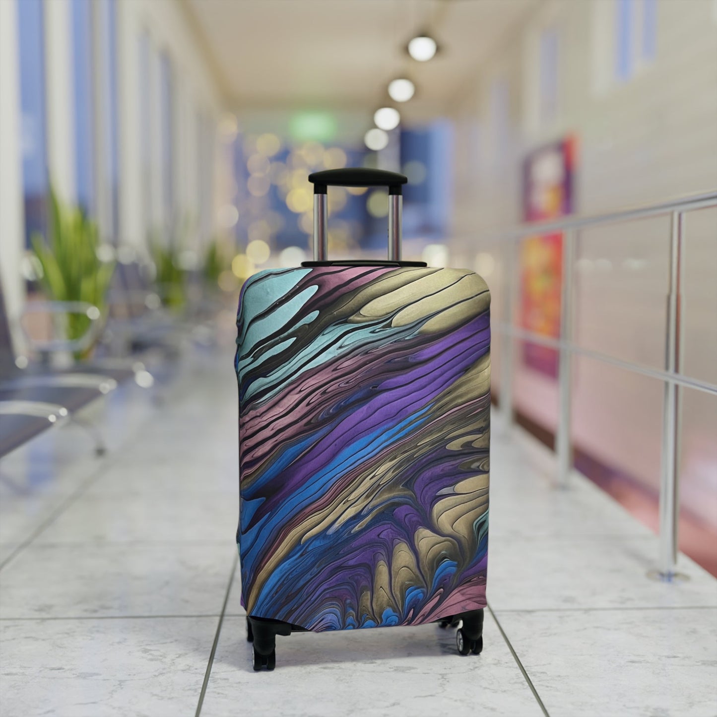 Custom Carry On Suitcase/Luggage Cover - Birdsong Lane Art