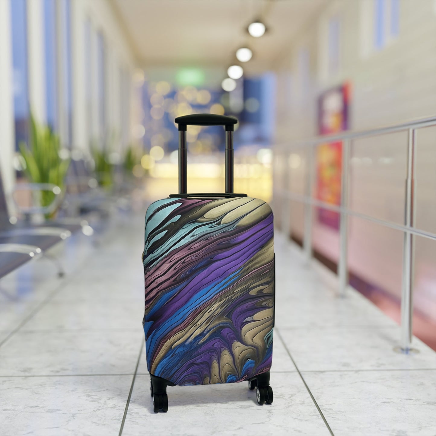 Custom Carry On Suitcase/Luggage Cover - Birdsong Lane Art