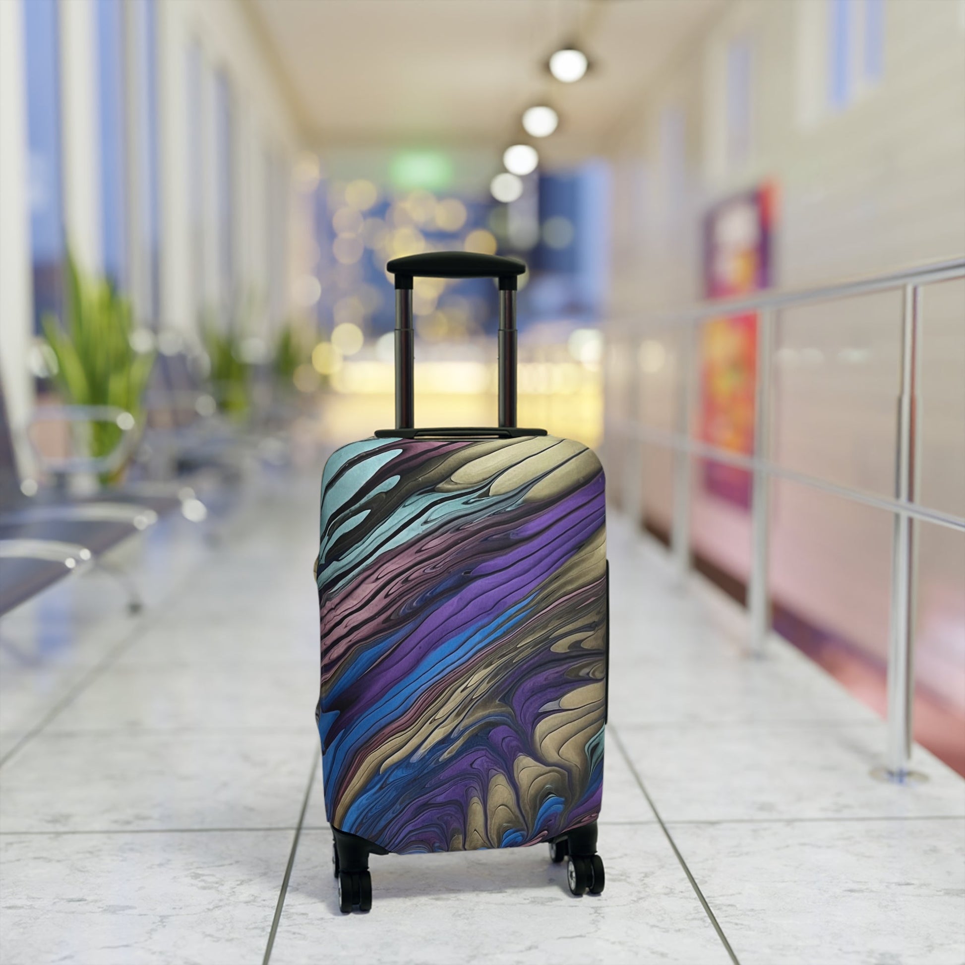 Custom Carry On Suitcase/Luggage Cover - Birdsong Lane Art
