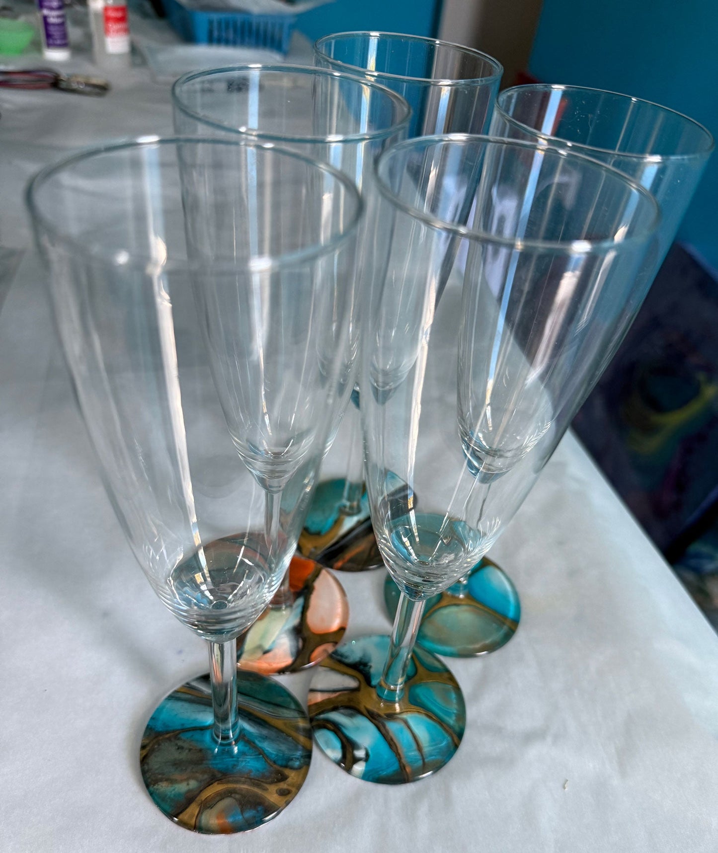 Custom - Painted Wine Glasses - Birdsong Lane Art