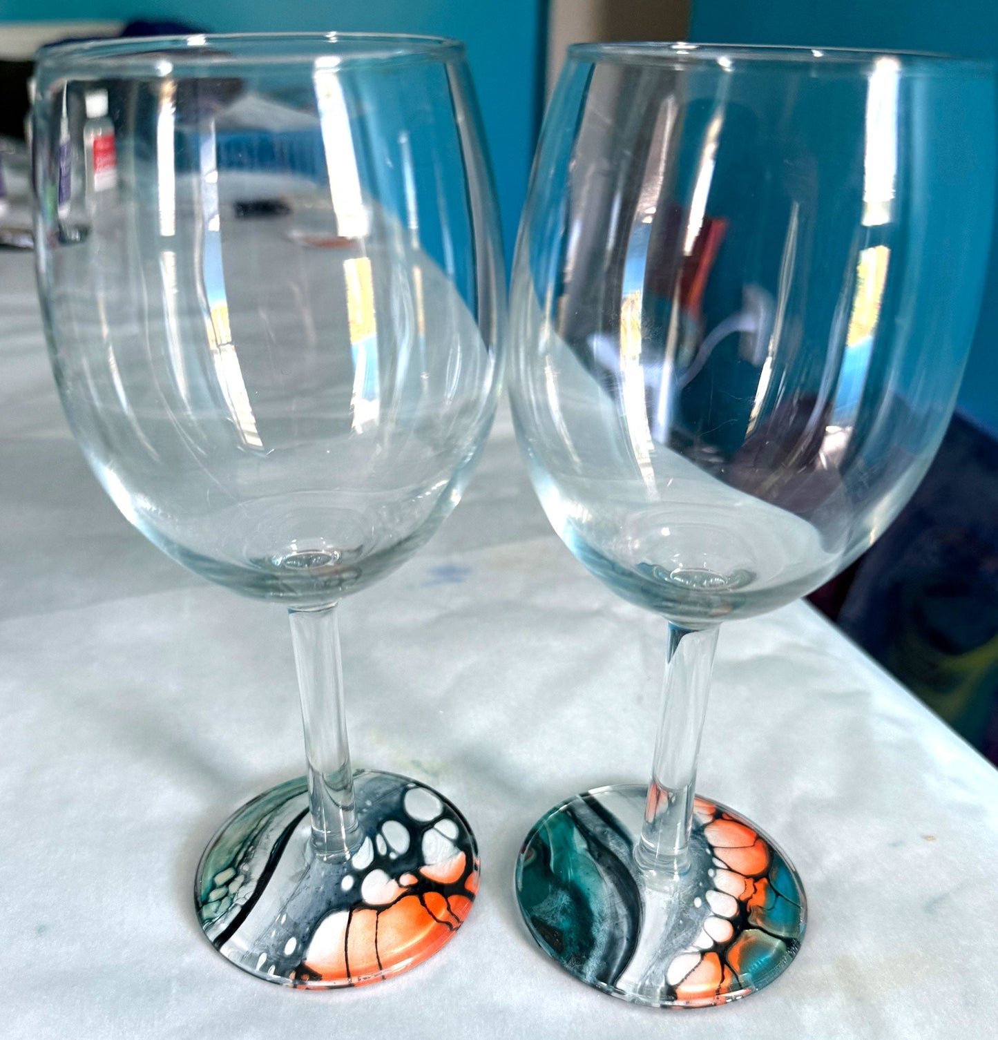 Custom - Painted Wine Glasses - Birdsong Lane Art