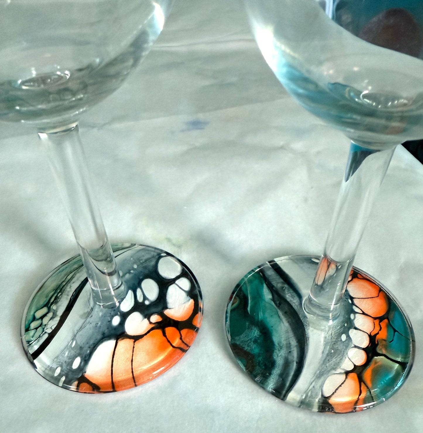 Custom - Painted Wine Glasses - Birdsong Lane Art