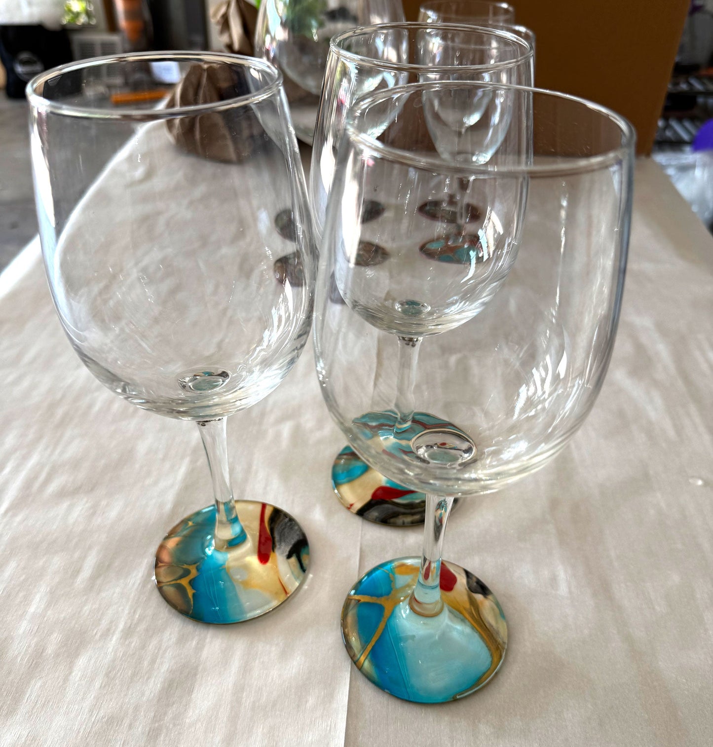 Custom - Painted Wine Glasses - Birdsong Lane Art
