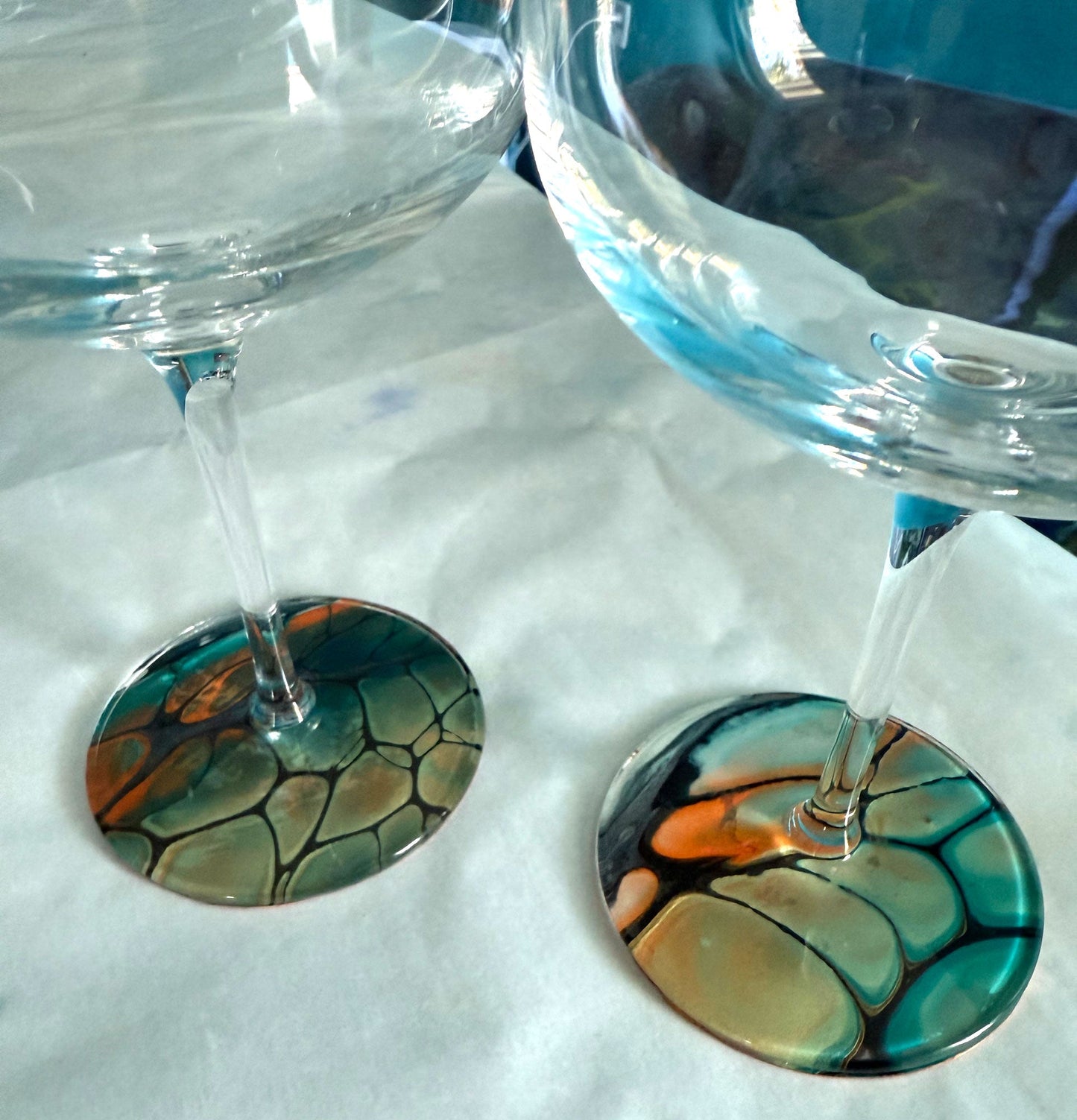 Custom - Painted Wine Glasses - Birdsong Lane Art