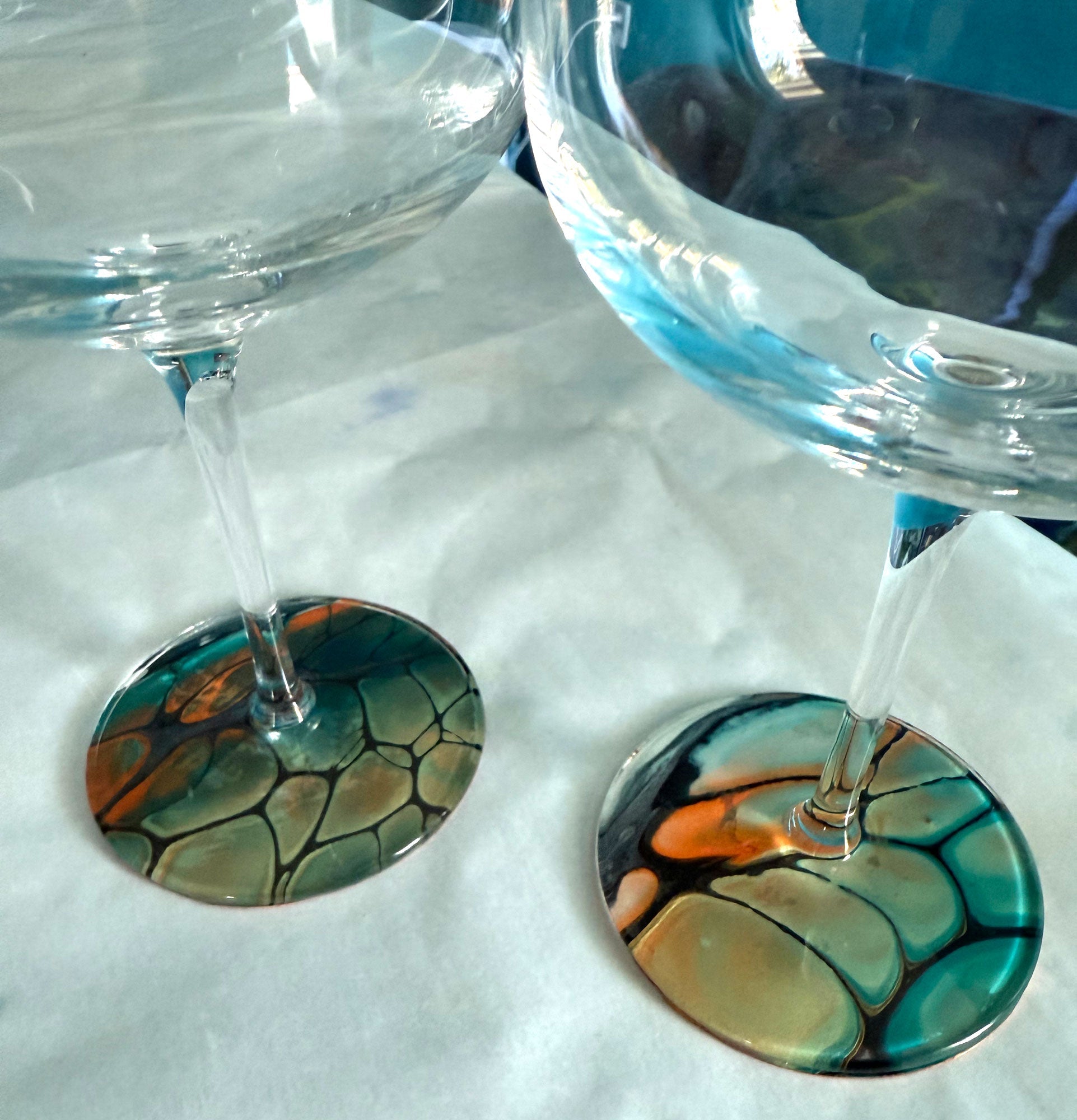 Custom - Painted Wine Glasses - Birdsong Lane Art