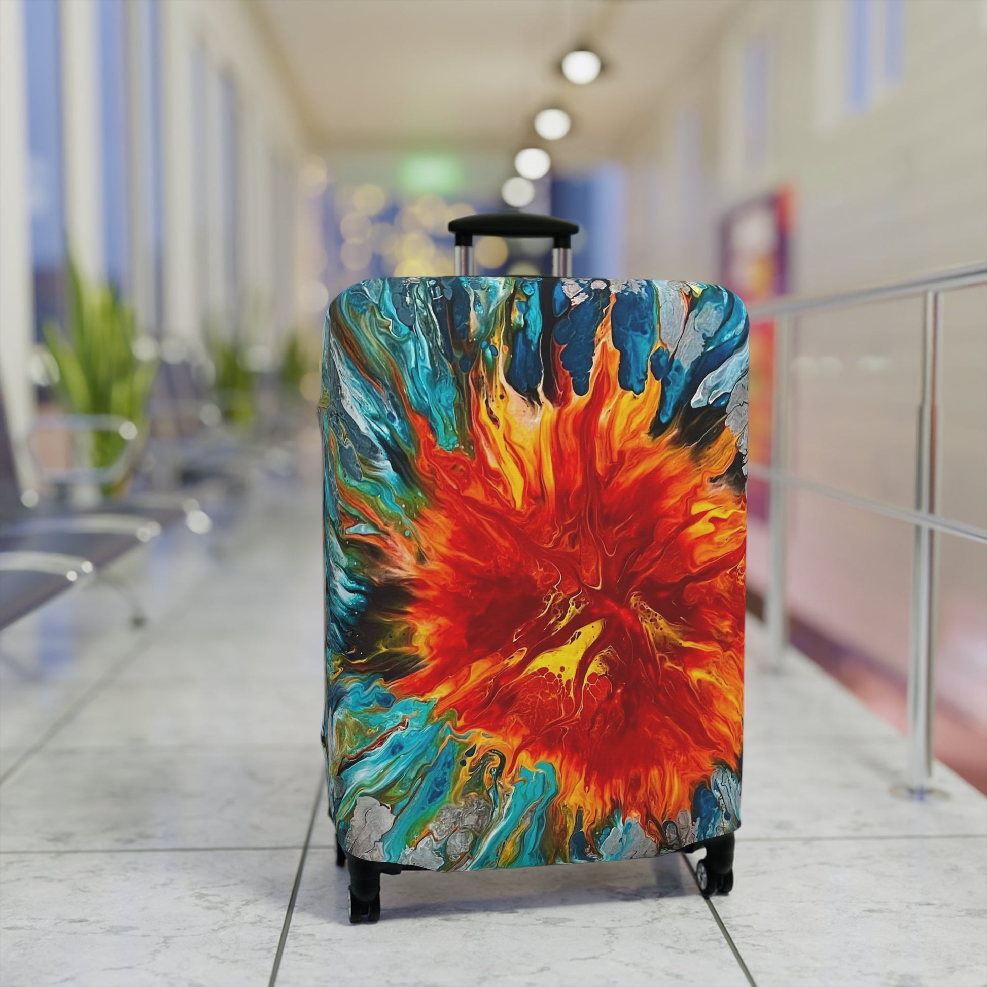 Fire and Water Individualized Carry On Suitcase/Luggage Cover - Birdsong Lane Art