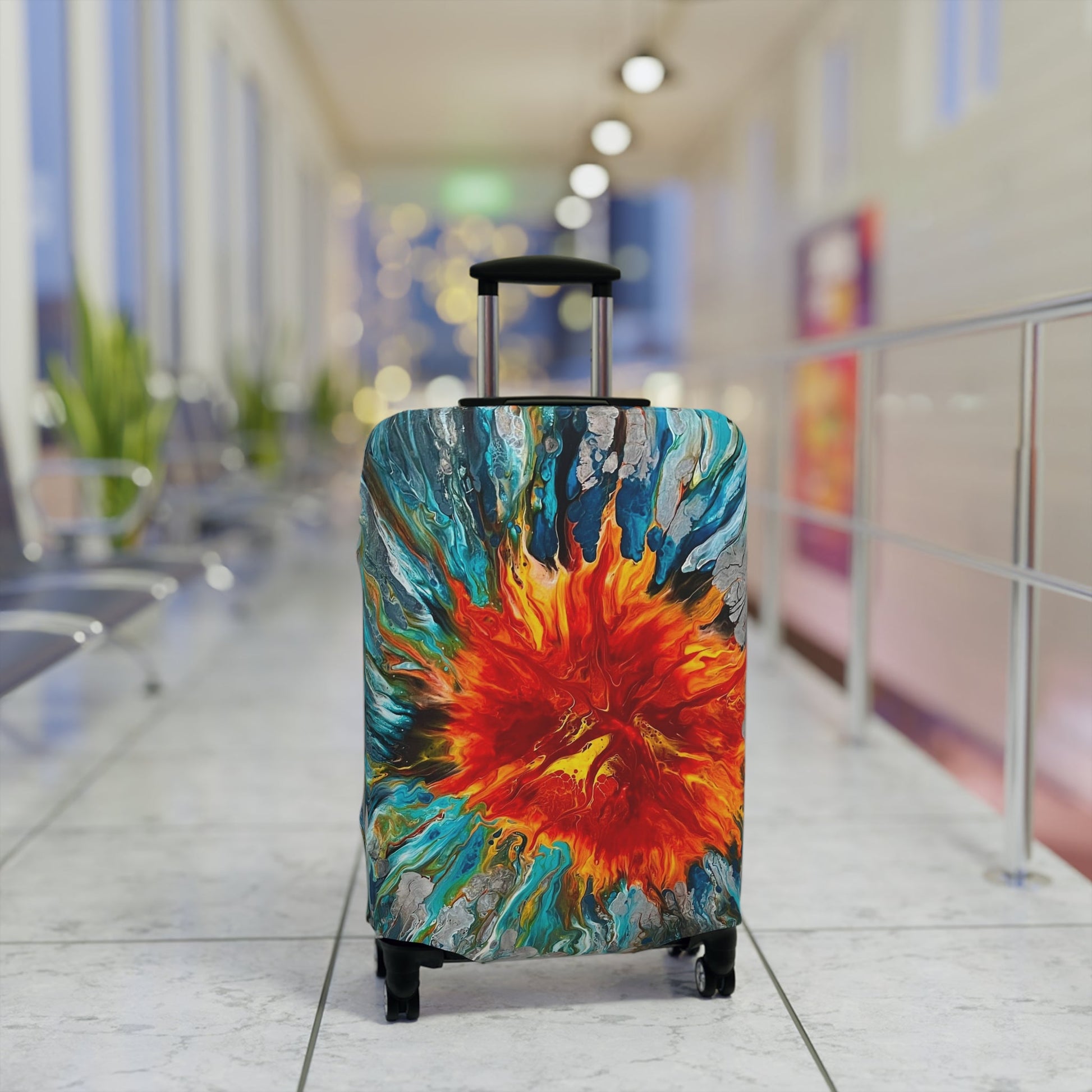 Fire and Water Individualized Carry On Suitcase/Luggage Cover - Birdsong Lane Art