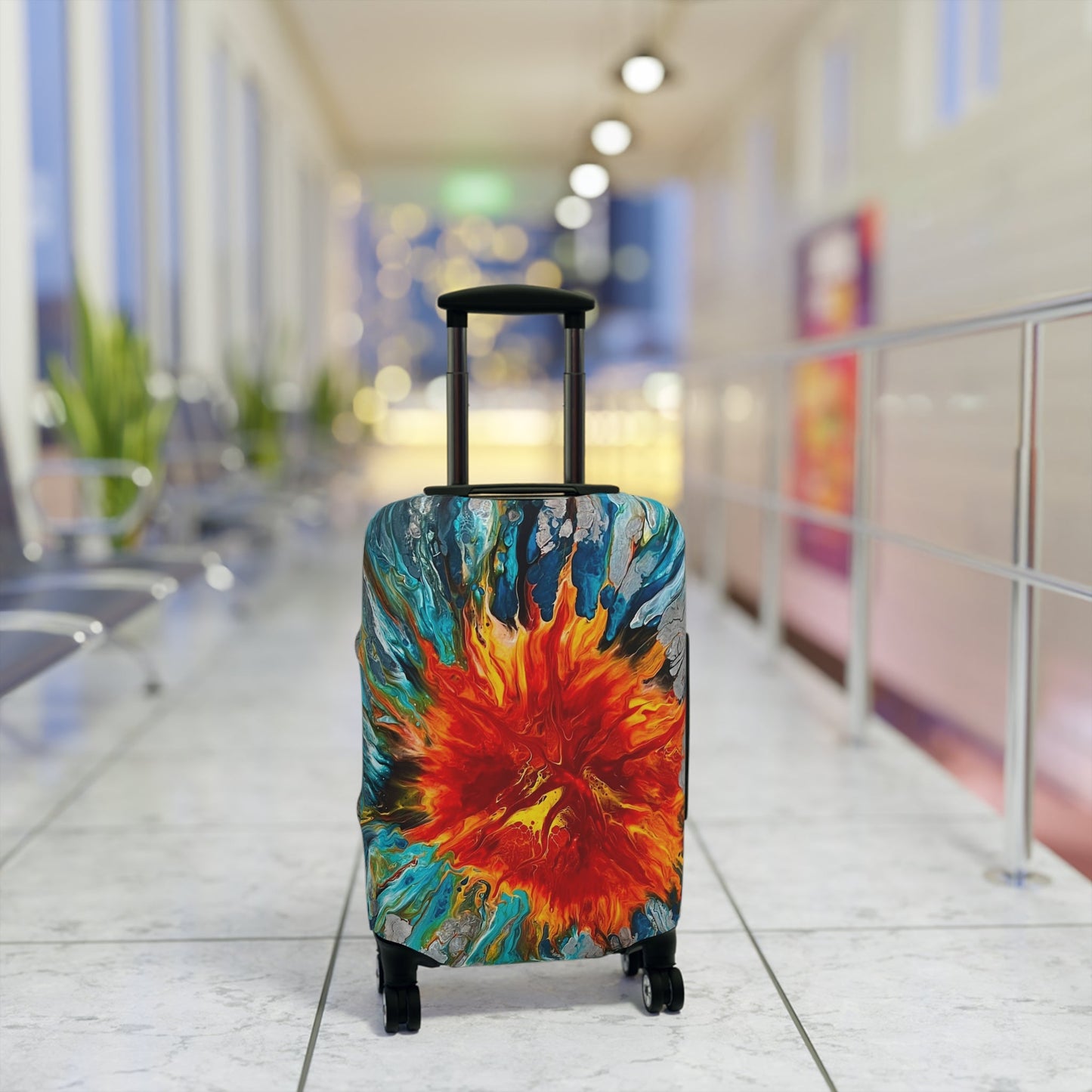 Fire and Water Individualized Carry On Suitcase/Luggage Cover - Birdsong Lane Art
