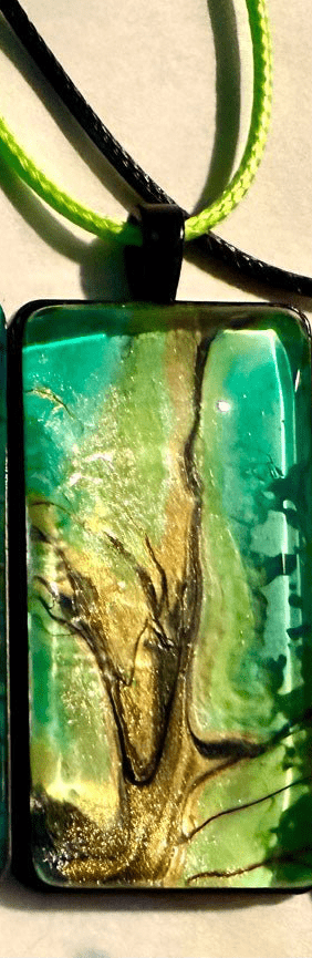 Handmade Rectangle Pendant Necklaces - Birdsong Lane Art