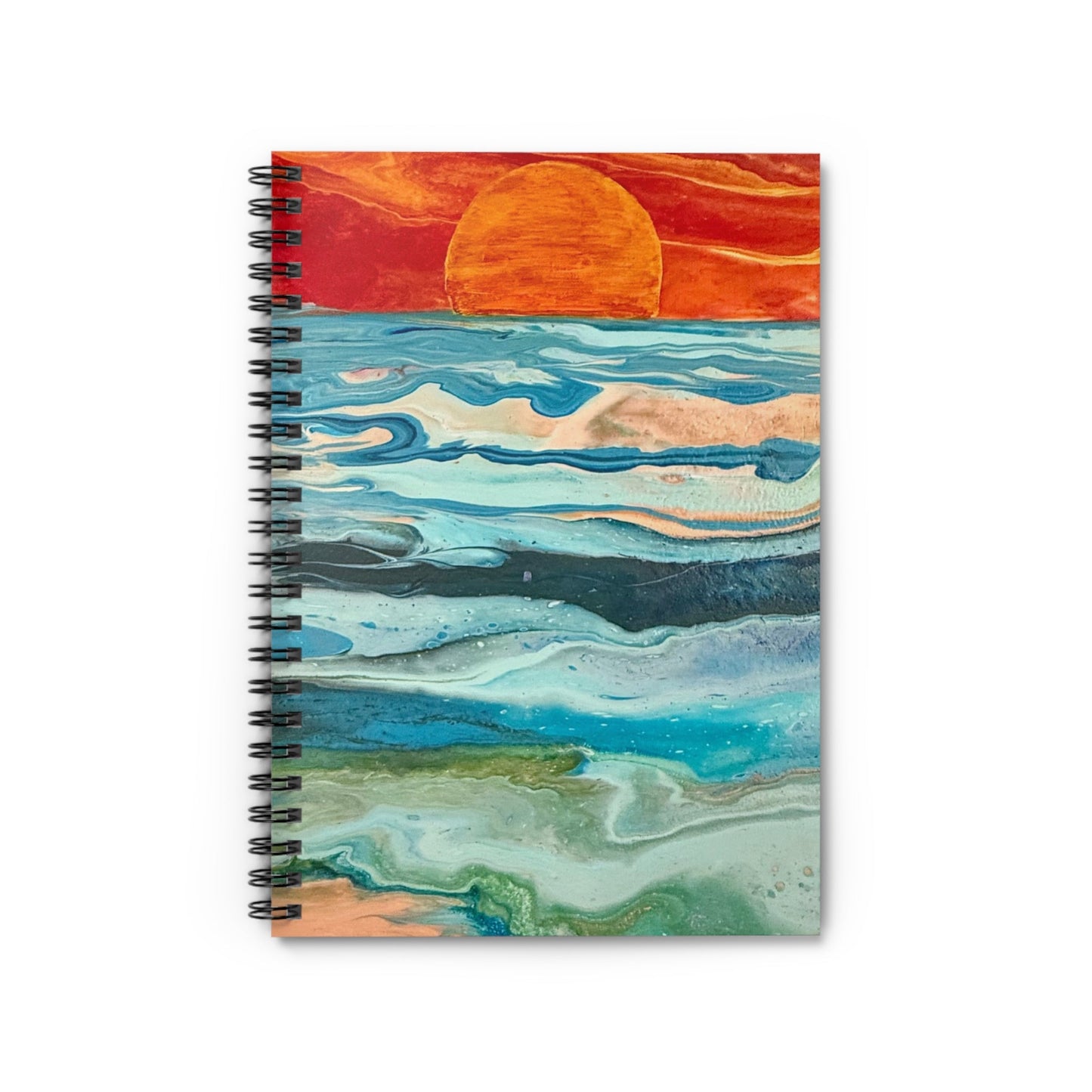 Sunset Waves Spiral Notebook - Perfect for Journaling, Note - Taking, Back to School, Gifts, Art Lovers - Birdsong Lane Art