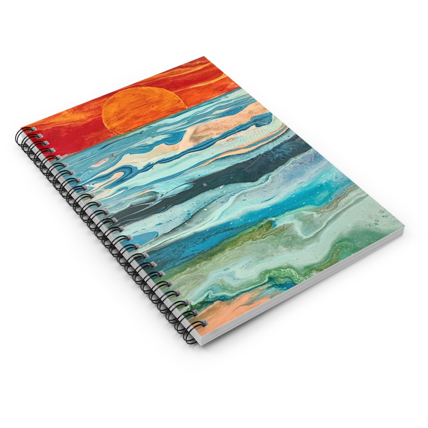 Sunset Waves Spiral Notebook - Perfect for Journaling, Note - Taking, Back to School, Gifts, Art Lovers - Birdsong Lane Art