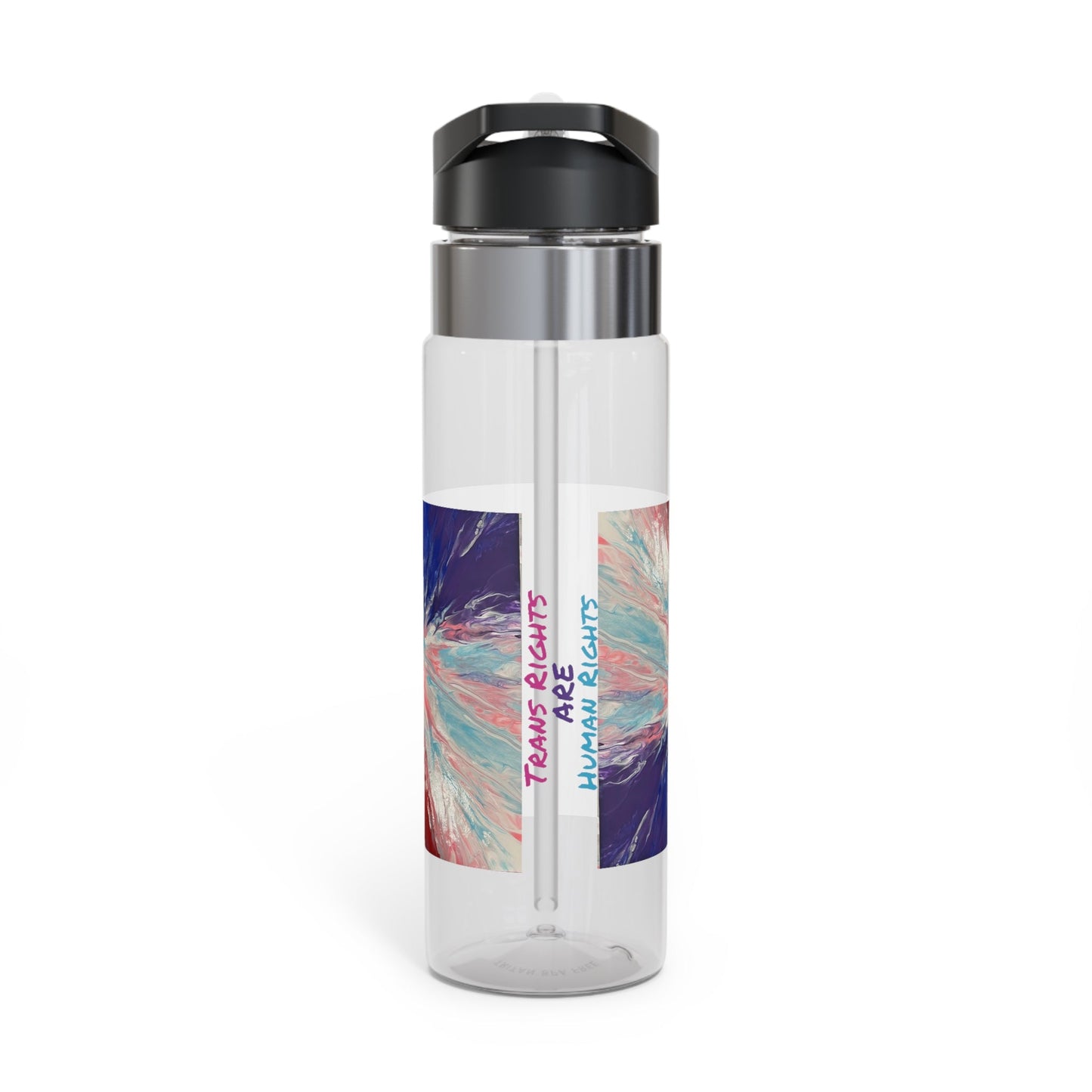 Trans Rights are Human Rights Sport Bottle, 20oz - Birdsong Lane Art