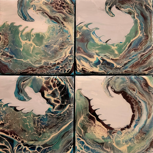 Wave Coasters - Set of 4