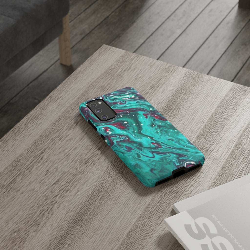 Teal Art iPhone and Samsung Cellphone Cases