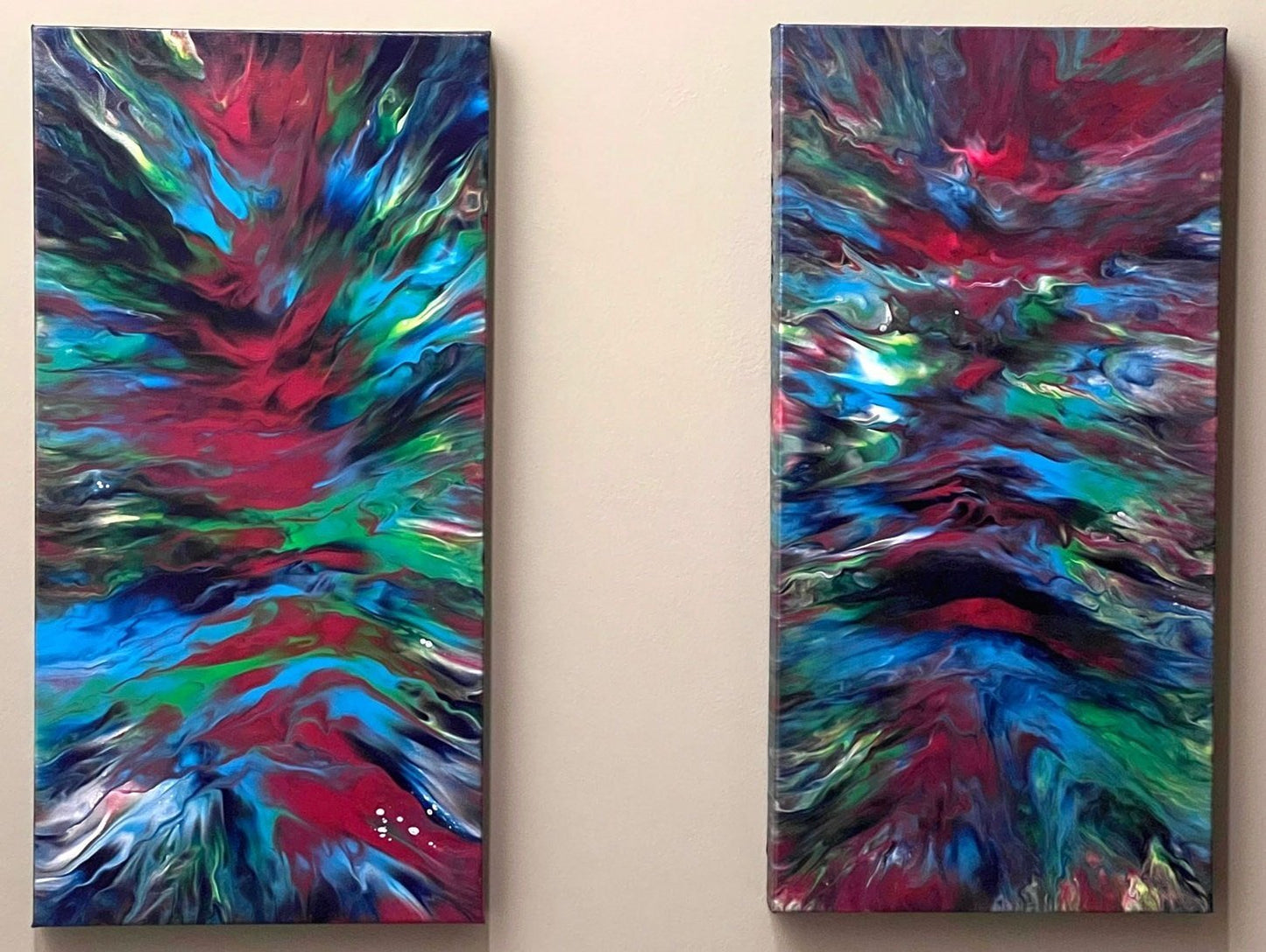 Handmade Wall Art: Feather Diptych - Birdsong Lane Art