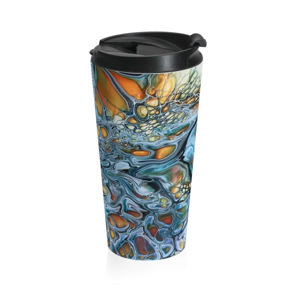 Firey Hot Stainless Steel Travel Mug - Birdsong Lane Art