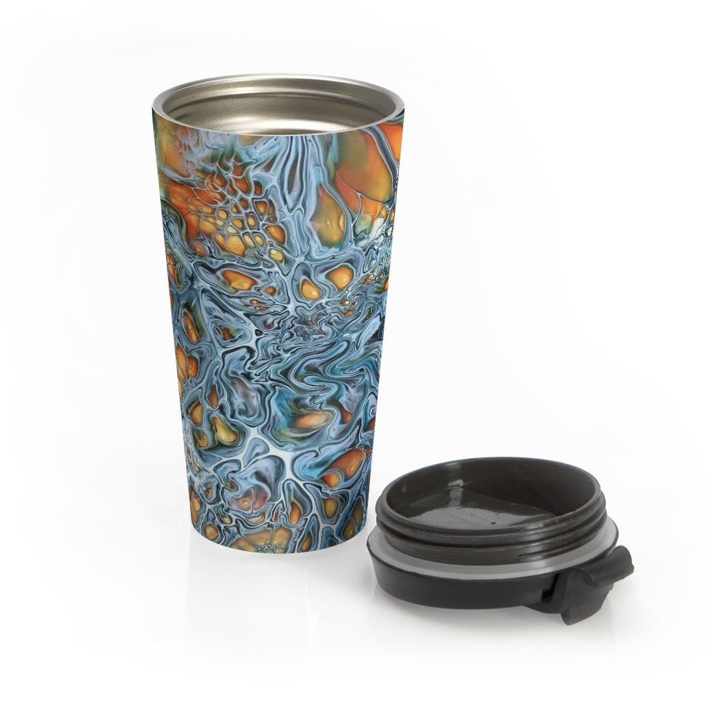 Firey Hot Stainless Steel Travel Mug - Birdsong Lane Art