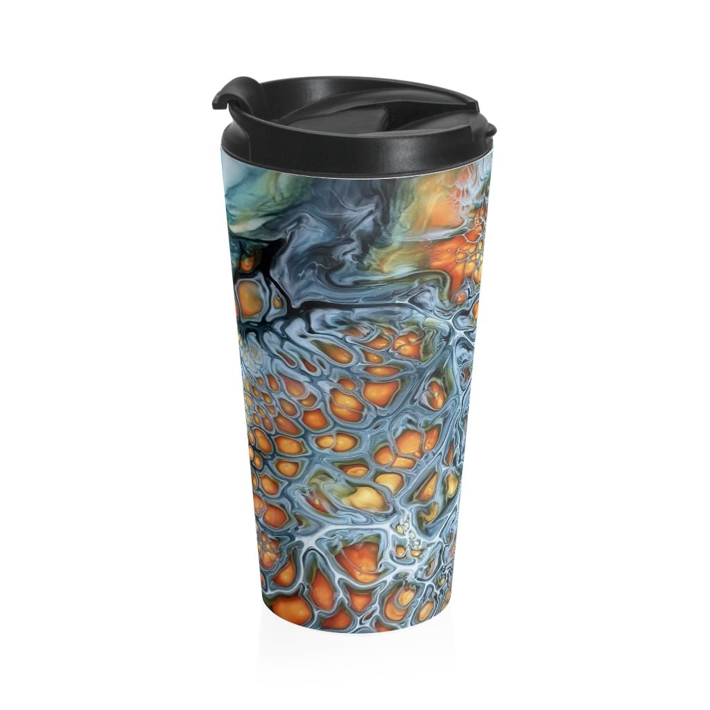 Firey Hot Stainless Steel Travel Mug - Birdsong Lane Art