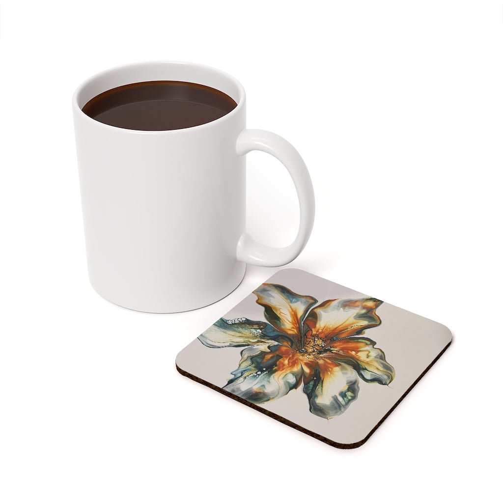 Flower Cork Back Coaster - Birdsong Lane Art