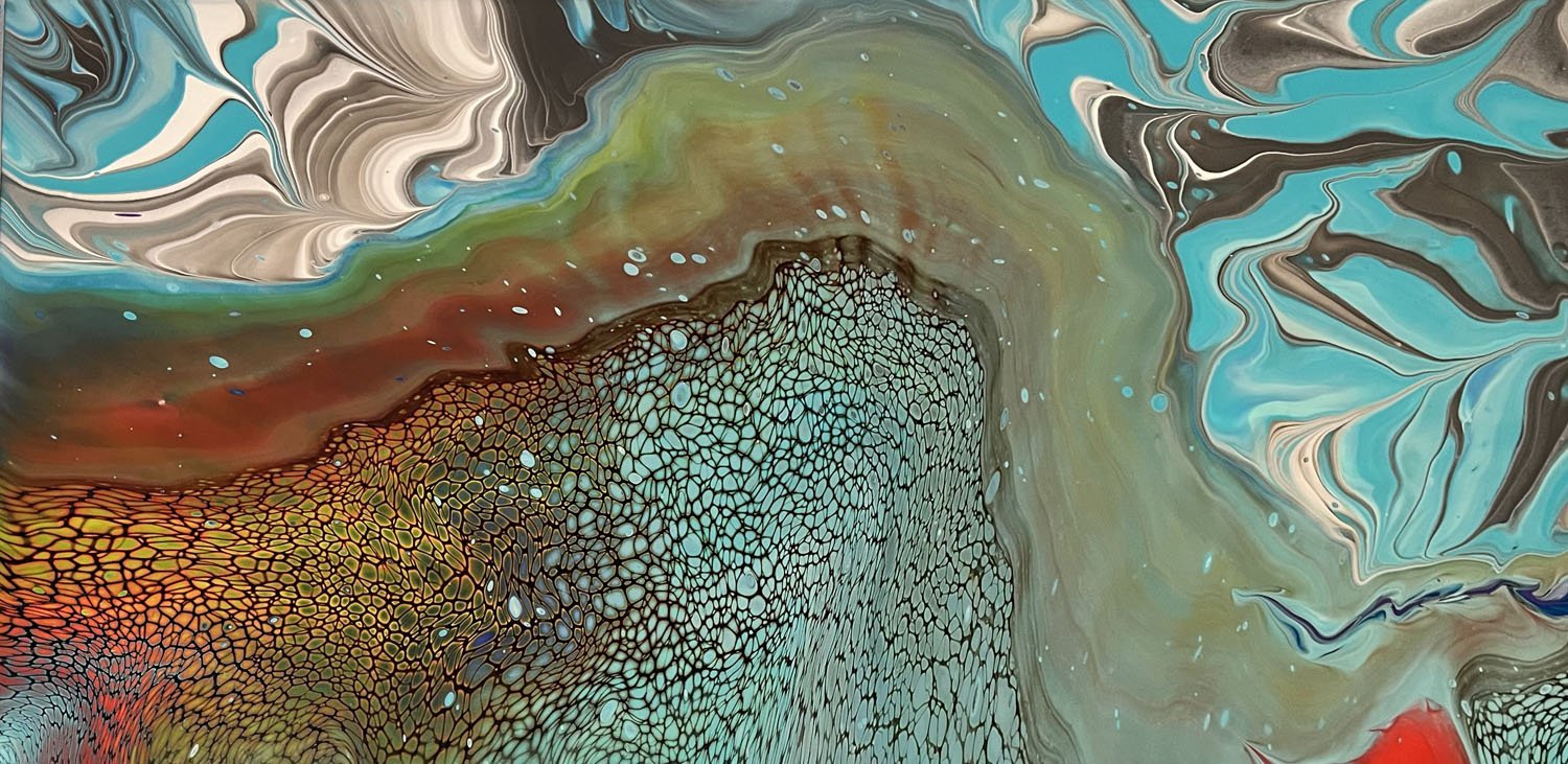 Follow the Rainbow Into the Sea - 12x24 Painting - Birdsong Lane Art