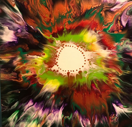 Handmade Wall Art: Copper Sunburst - Birdsong Lane Art