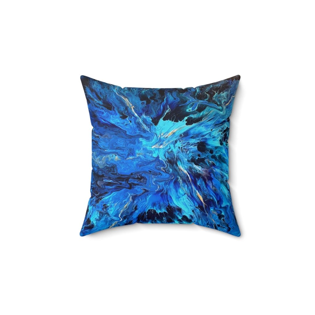 Into the Ocean Spun Polyester Square Pillow - Birdsong Lane Art