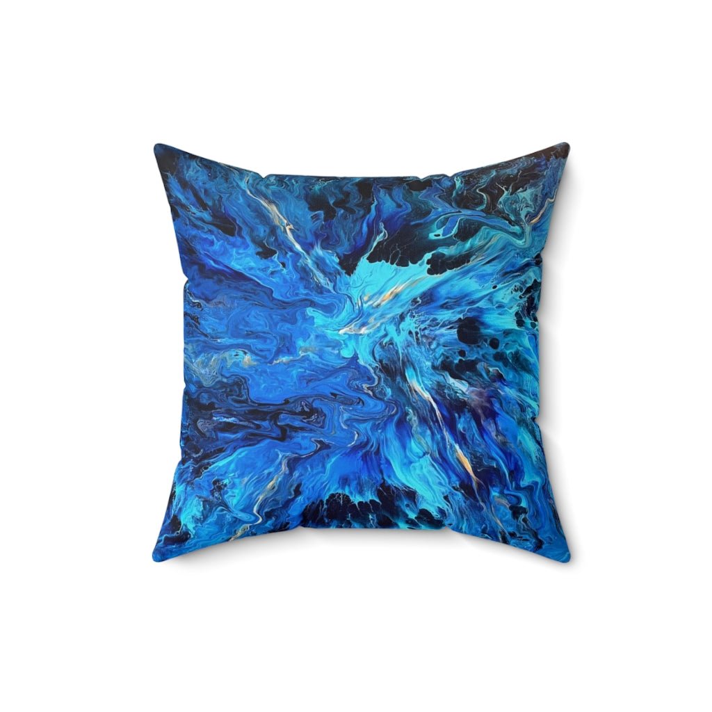Into the Ocean Spun Polyester Square Pillow - Birdsong Lane Art