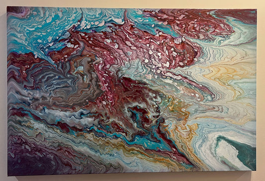 Life is a Series of Squiggles Handmade Painting - Birdsong Lane Art